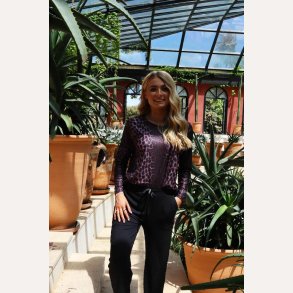 Liberte Essentiel Alma bluse lux leo bordeaux 