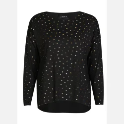 Liberte Top Black Gold Heart