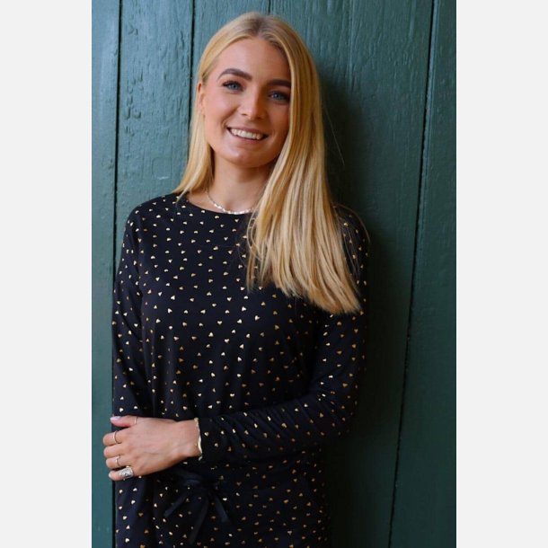 Liberte Top Black Gold Heart