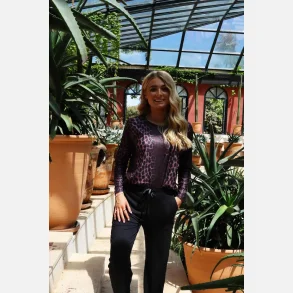 Liberte Essentiel Alma LS bluse bordeaux lux leo