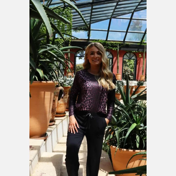 Liberte Essentiel Alma LS bluse bordeaux lux leo