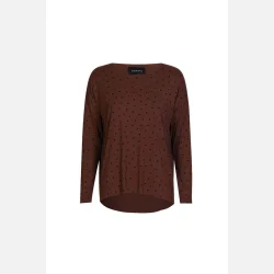 Liberte Essentiel Alma LS Top Brown Black Heart