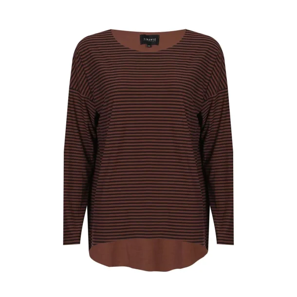 Liberte Essentiel Alma Bluse Espresso Stripe