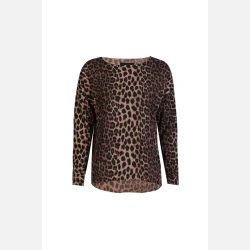 Liberte Essentiel Alma LS Top Fleece Leo Brown 
