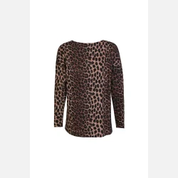Liberte Essentiel Alma LS Top Fleece Leo Brown 