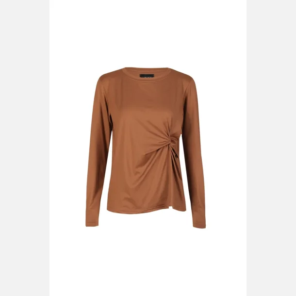 Liberte Essentiel Alma LS Twist Tshirt Milk Chocolate