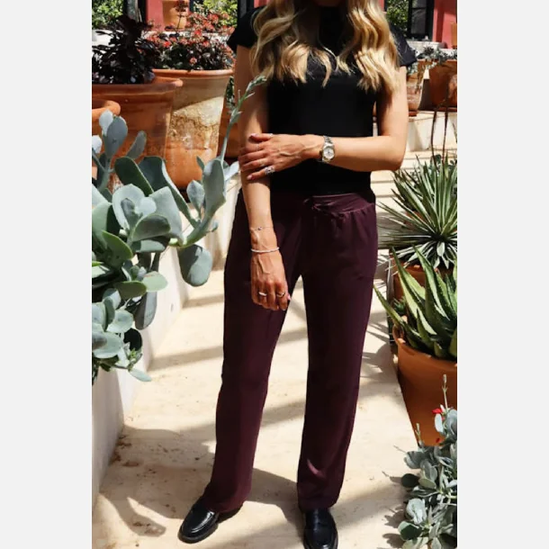 Liberte Essentiel Alma wide pants bordeaux