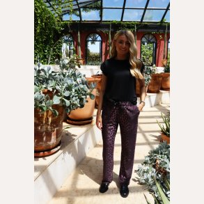 Liberte Essentiel Alma bukser lux leo bordeaux widepants