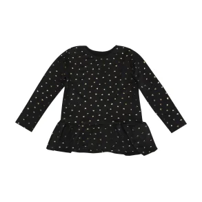 Liberte Ami Alma Frill Tshirt Black Gold Heart