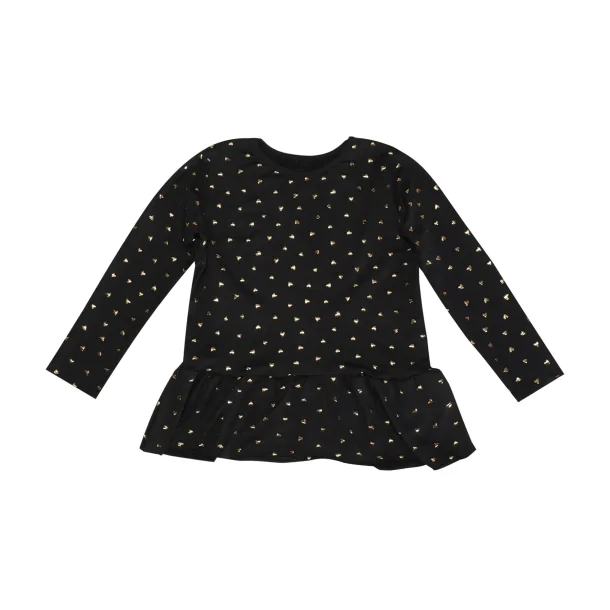 Liberte Ami Alma Frill Tshirt Black Gold Heart