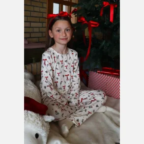 Liberte Ami Alma babydoll kjole red bow creme