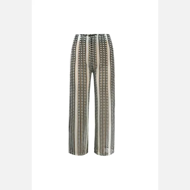 Liberte Essentiel Croc Pants Black Creme Stripe