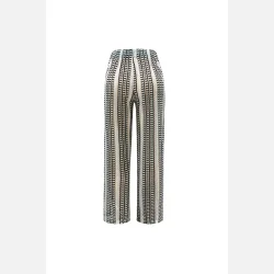 Liberte Essentiel Croc Pants Black Creme Stripe