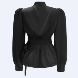 Liberte Essentiel Kiki Wrap Blouse Sort