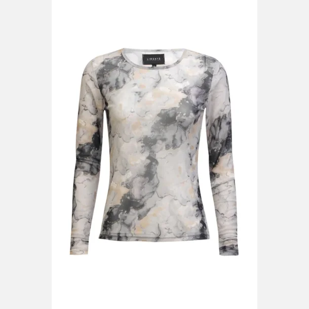Liberte Essentiel Mesh Tshirt Black Grey Marble