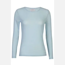 Liberte Essentiel Mesh LS Tshirt Light Blue Small Flock Dot