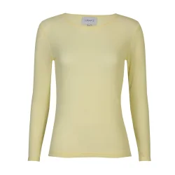 Liberte Essentiel Mesh LS Tshirt Yellow Small Flock Dot