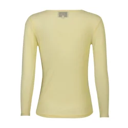 Liberte Essentiel Mesh LS Tshirt Yellow Small Flock Dot