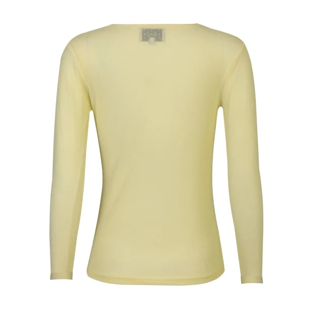Liberte Essentiel Mesh LS Tshirt Yellow Small Flock Dot