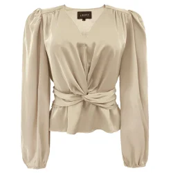 Liberte Essentiel Tiki Twist Blouse Champagne 
