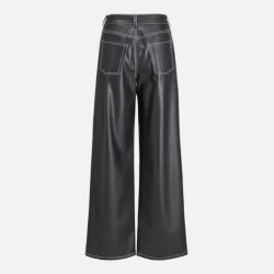 JJXX Lila Tokyo high waist PU bukser sort