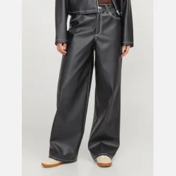 JJXX Lila Tokyo high waist PU bukser sort