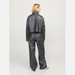 JJXX Lila Tokyo high waist PU bukser sort