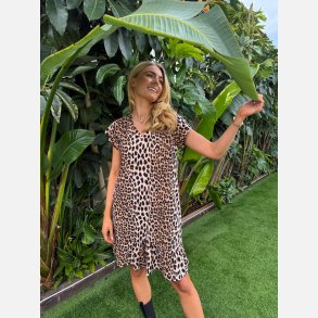 PREORDER Liberte Essentiel Alma U Tshirt Frill Dress Lux Leo Neon Orange