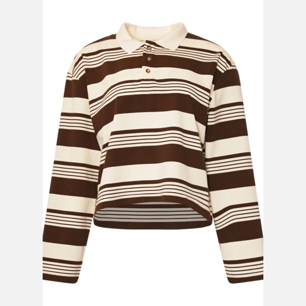 Noella Lynlee polo brown offwhite stripe