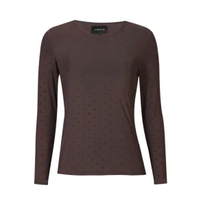 Liberte Essentiel Mesh LS Tshirt Dark Brown DOT