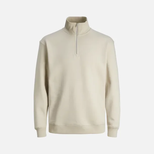 Jack &amp; Jones Bradley sweat half zip moonbeam