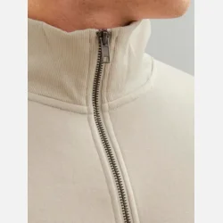 Jack &amp; Jones Bradley sweat half zip moonbeam