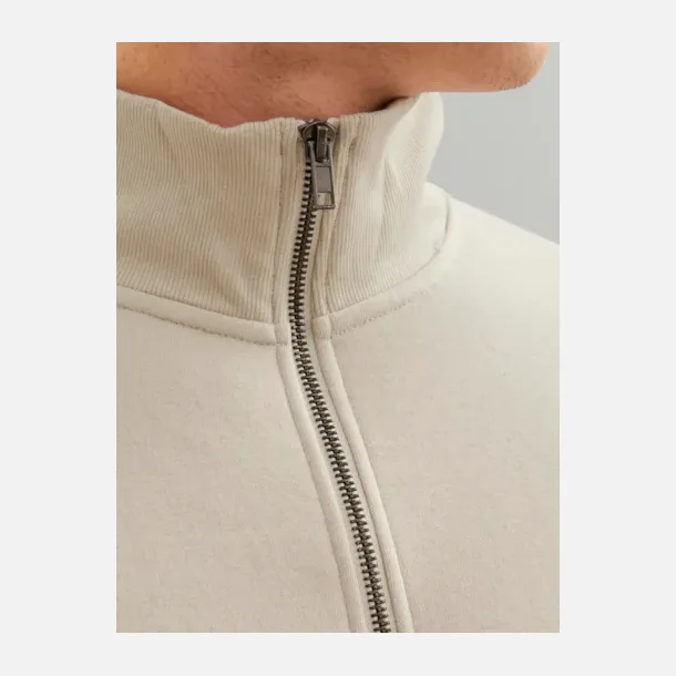 Jack &amp; Jones Bradley sweat half zip moonbeam