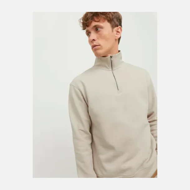 Jack &amp; Jones Bradley sweat half zip moonbeam