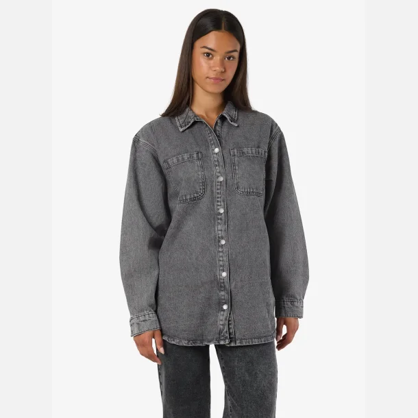 Noisy May Alva L/S Denim Shacket Medium Grey Denim