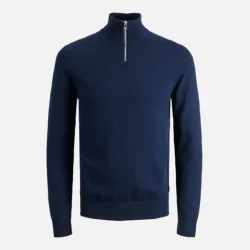 Jack &amp; Jones Emil strik half zip navy