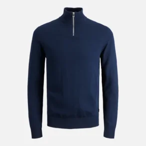 Jack & Jones Emil strik half zip navy