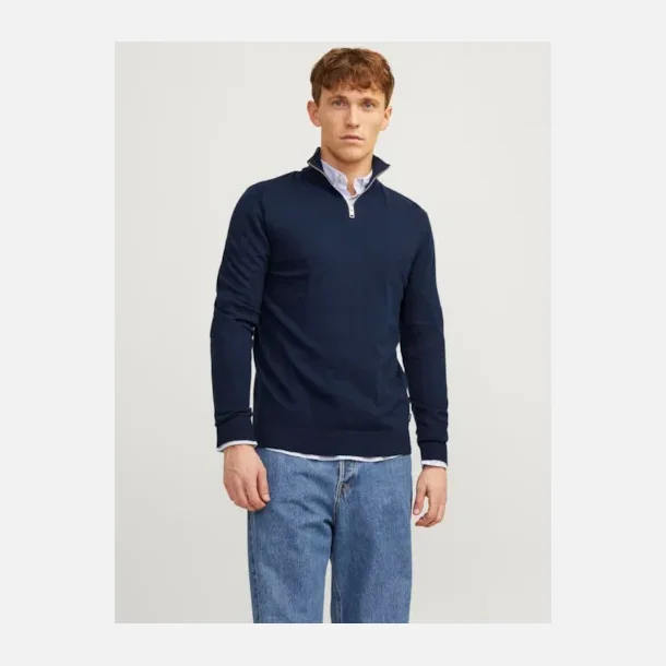 Jack &amp; Jones Emil strik half zip navy