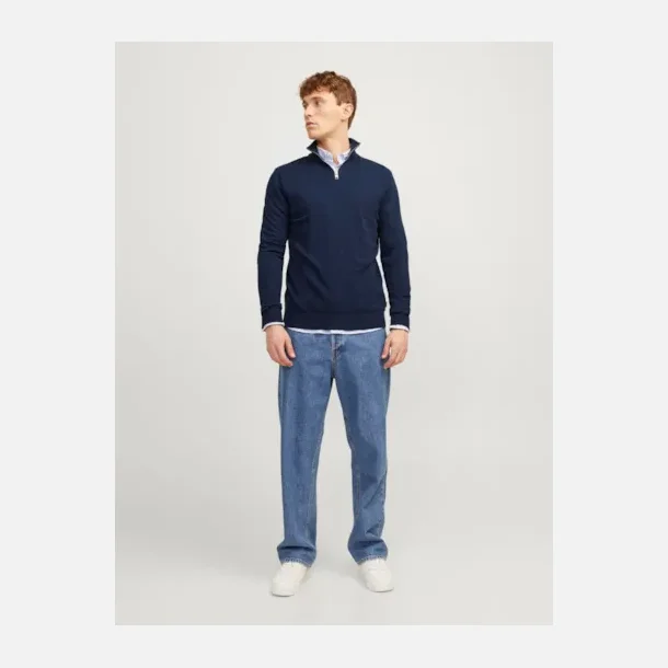 Jack &amp; Jones Emil strik half zip navy