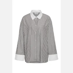 Noisy May Freja L/S Oversized Plain Shirt Stripes