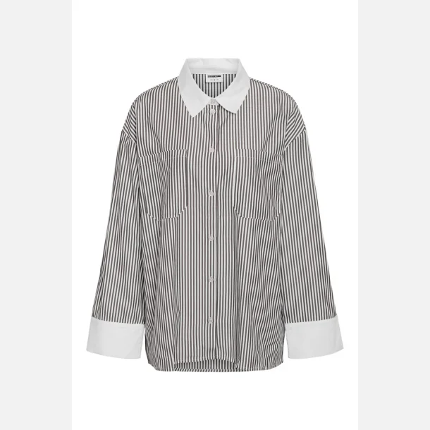 Noisy May Freja L/S Oversized Plain Shirt Stripes