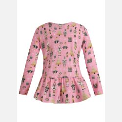 Liberte Ami Alma frill bluse nutcracker bubblegum