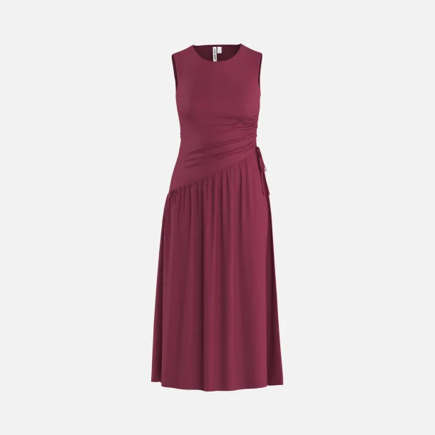 HYPEDROP Danja Midi SL Gatherede Dress Rhododendron