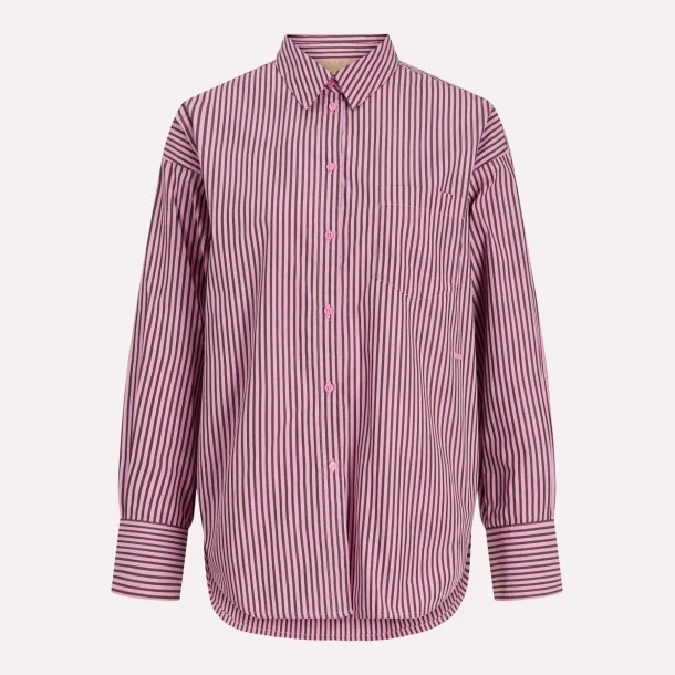 JJXX Jamie LS Relaxed Poplin Shirt Orcid Smoke Demitasse 