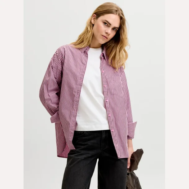 JJXX Jamie LS Relaxed Poplin Shirt Orcid Smoke Demitasse 