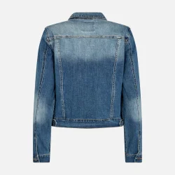 Freequent Rock Heavy Jeans Stitches Denim Jacket Medium Blue Denim