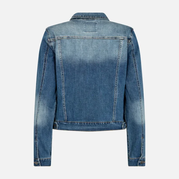 Freequent Rock Heavy Jeans Stitches Denim Jacket Medium Blue Denim