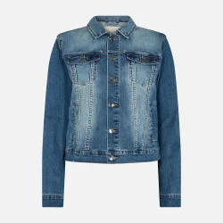 Freequent Rock Heavy Jeans Stitches Denim Jacket Medium Blue Denim