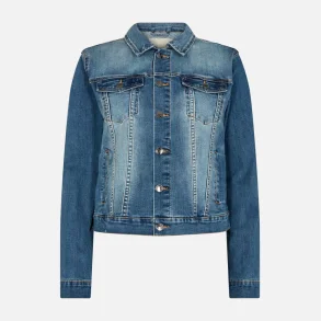 Freequent Rock Heavy Jeans Stitches Denim Jacket Medium Blue Denim