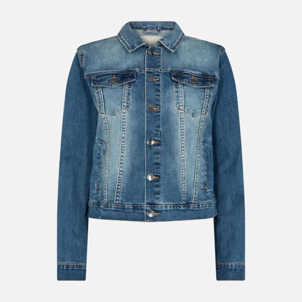 Freequent Rock Heavy Jeans Stitches Denim Jacket Medium Blue Denim